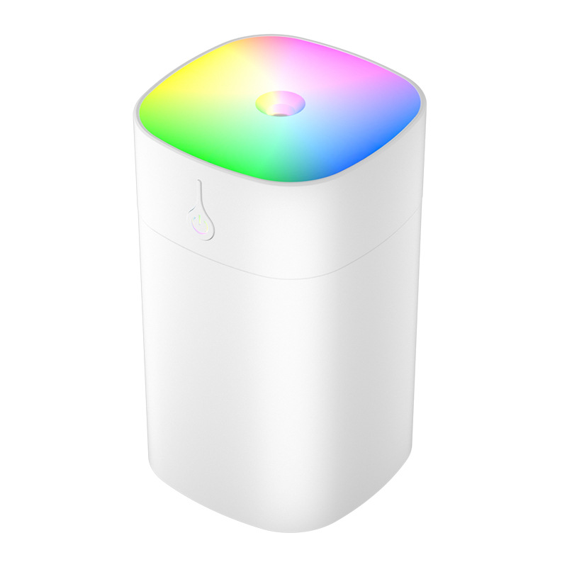 Large Capacity Cool Mist Humidifier with RGB LED Light - Ultra Quiet Portable Humidifier, Nano Mist for Bedroom Office, USB Desktop Humidifier for Home, 7 Color Changing Night Light