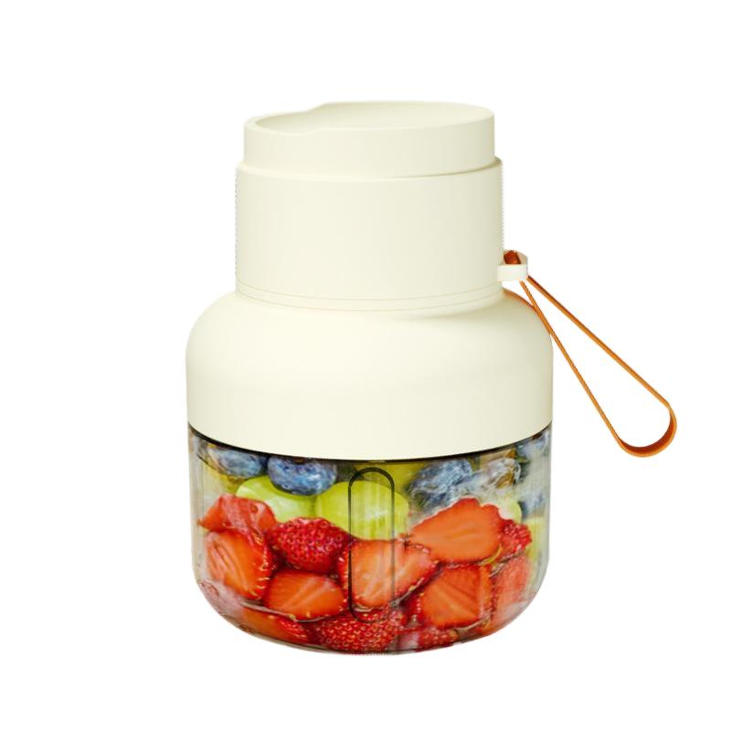 850ml Large Capacity Portable Blender, Cute Chubby Cup Design, 12 Blades Wireless Juicer, Dual-Lid, Small Body Easy Carry, 2-in-1 Blender & Water Cup for Travel, Gym, Office