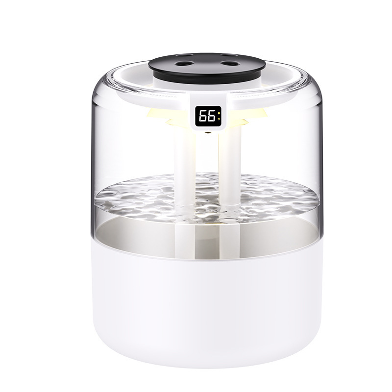4 Core Driven Humidifier, Quad Nozzle Whole Room Humidifier, Fast Humidifying Ultrasonic Humidifier with 360° Coverage, Quiet & Safe Humidifier for Bedroom Nursery