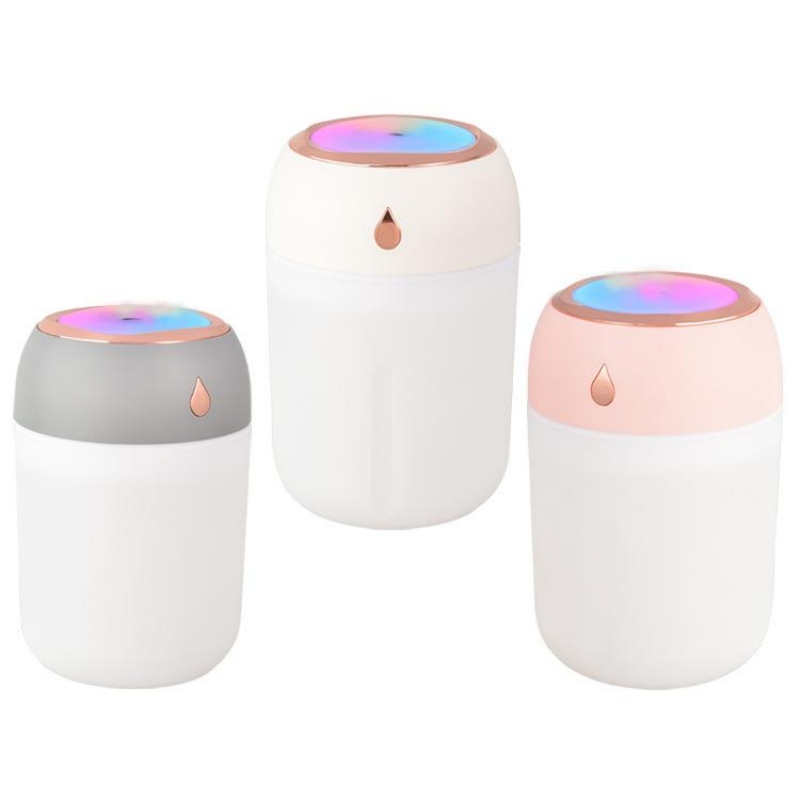 330mL Portable Mini Humidifier with 7-Color Night Light, Ultra-Quiet USB Cool Mist Humidifier for Desk, Bedroom & Travel, Auto Shut-Off, 2 Mist Modes