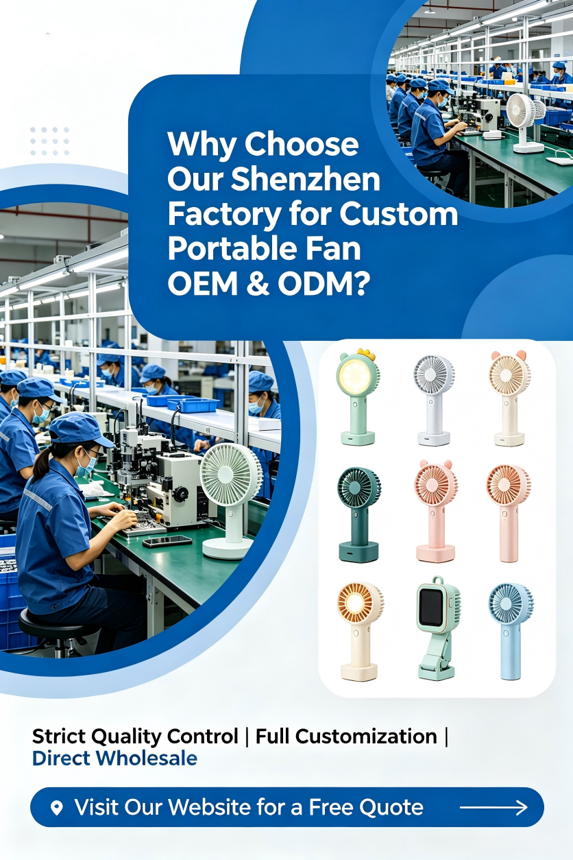 Why Source Portable Fans Directly From Our Shenzhen Manufacturing Factory | Strict QC & Custom OEM/ODM