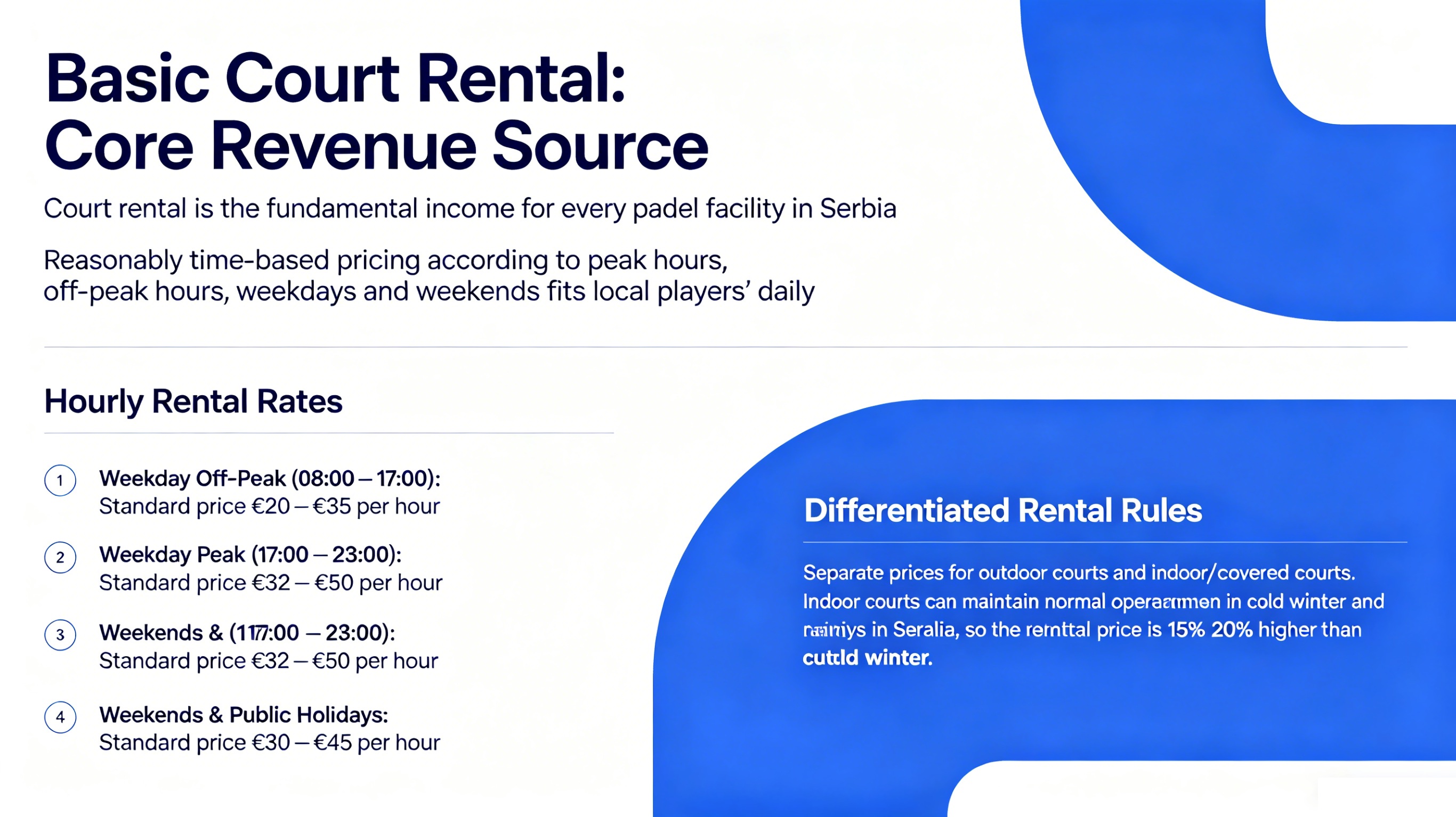 Complete Pricing & Revenue Packages for Padel Courts in Serbia: Best Charge Items to Maximize Profit