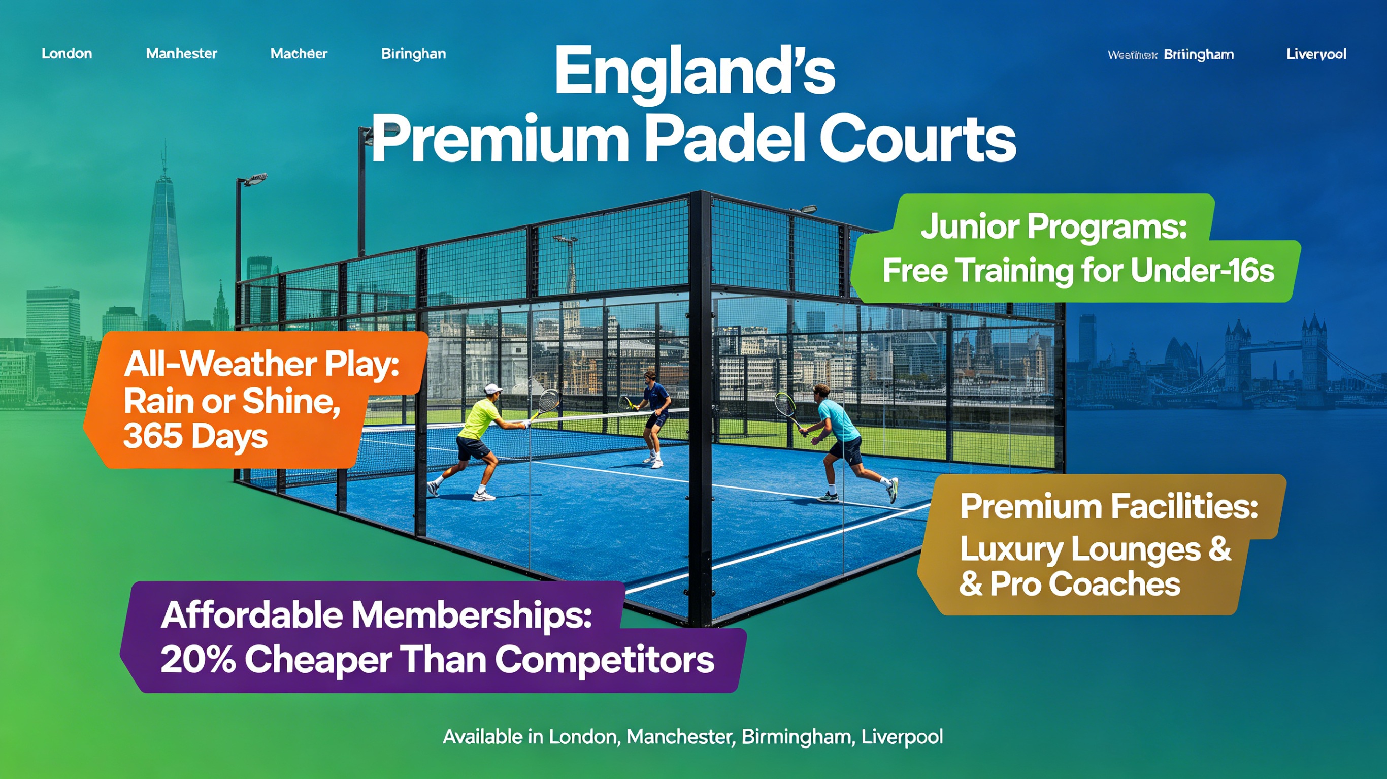 Best Unique Selling Points for UK Padel Court Posters