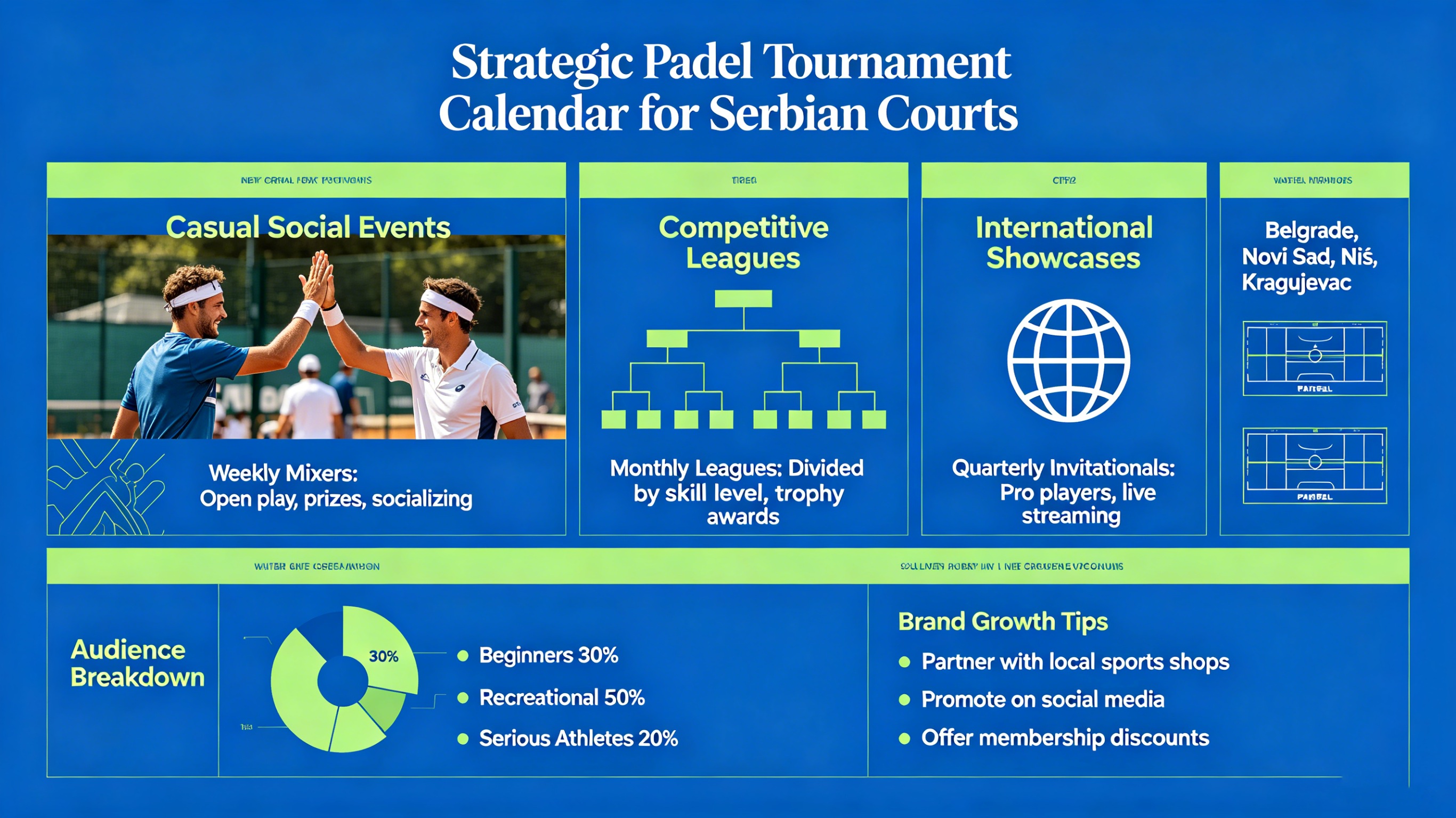 Padel Courts in Serbia: 7 Tournament Ideas to Attract & Retain Customers