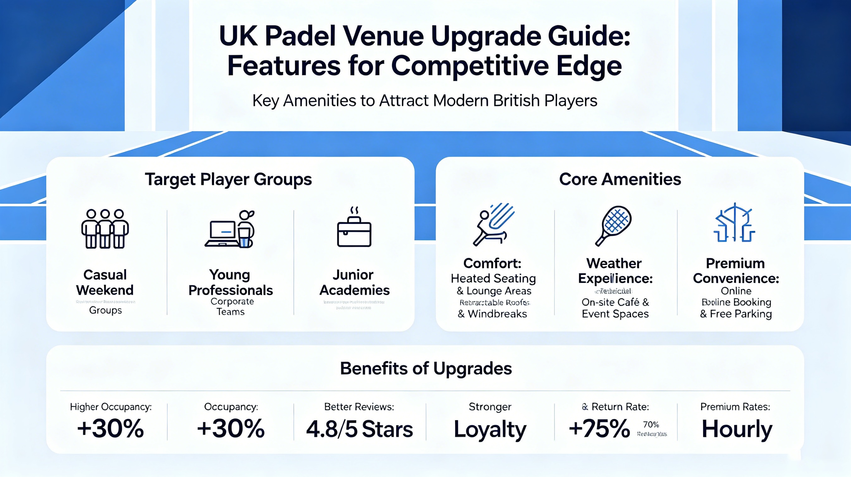 Most Popular Padel Court Features & Amenities UK Players Love