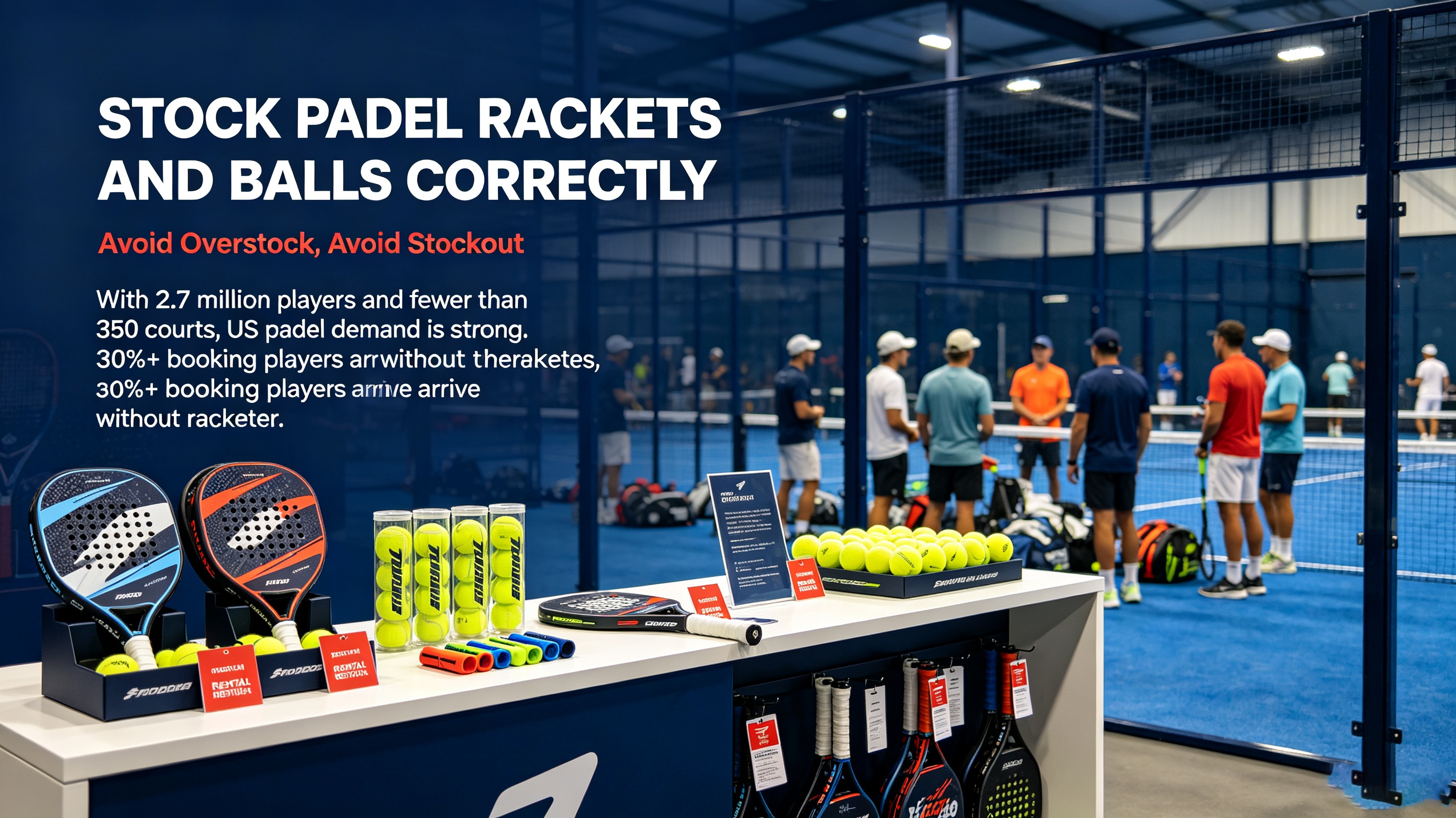 How Many Padel Rackets & Balls to Stock for US Commercial Padel Clubs + Exact Restock Frequency