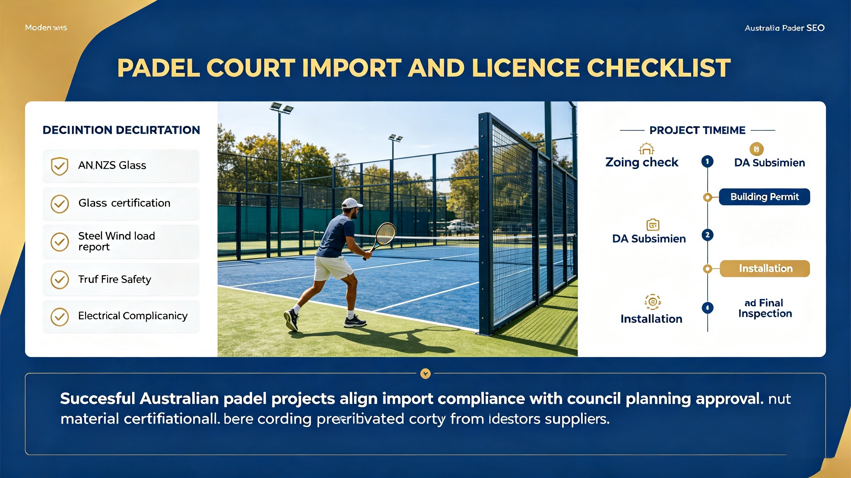 Import Compliance & Required Licences to Build a Commercial Padel Club in Australia