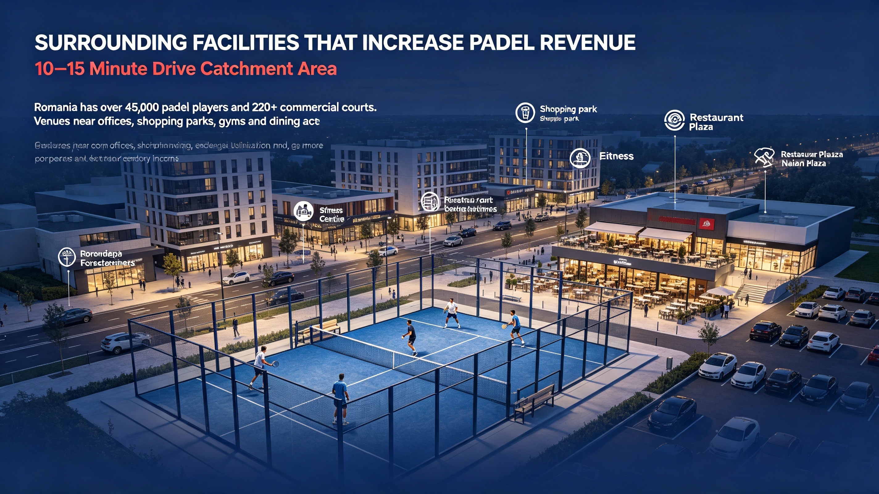Neighbouring Businesses & Facilities to Boost Revenue for Padel Clubs in Romania