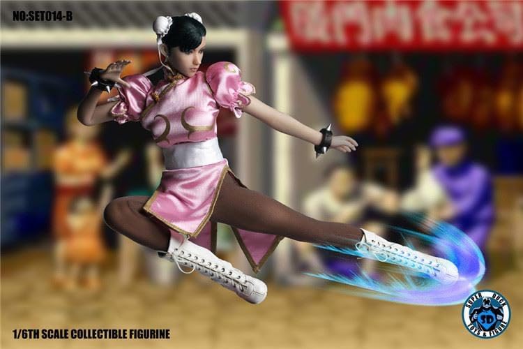 Super Duck SET014 Chun Li with TBLeague PHICEN Seamless 1/6 Scale Female Figure Toy Full Set New in Stock (SET014B (Suntan, Large Size Bust))