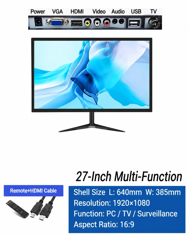 27"TV/Computer Dual purpose Monitor FHD 1920 * 1080 75HZ