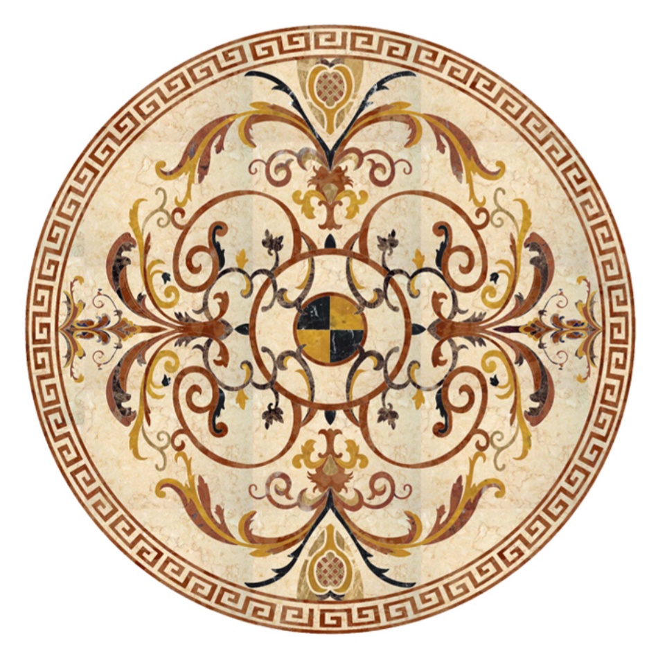 Marble Waterjet Medallion WM012
