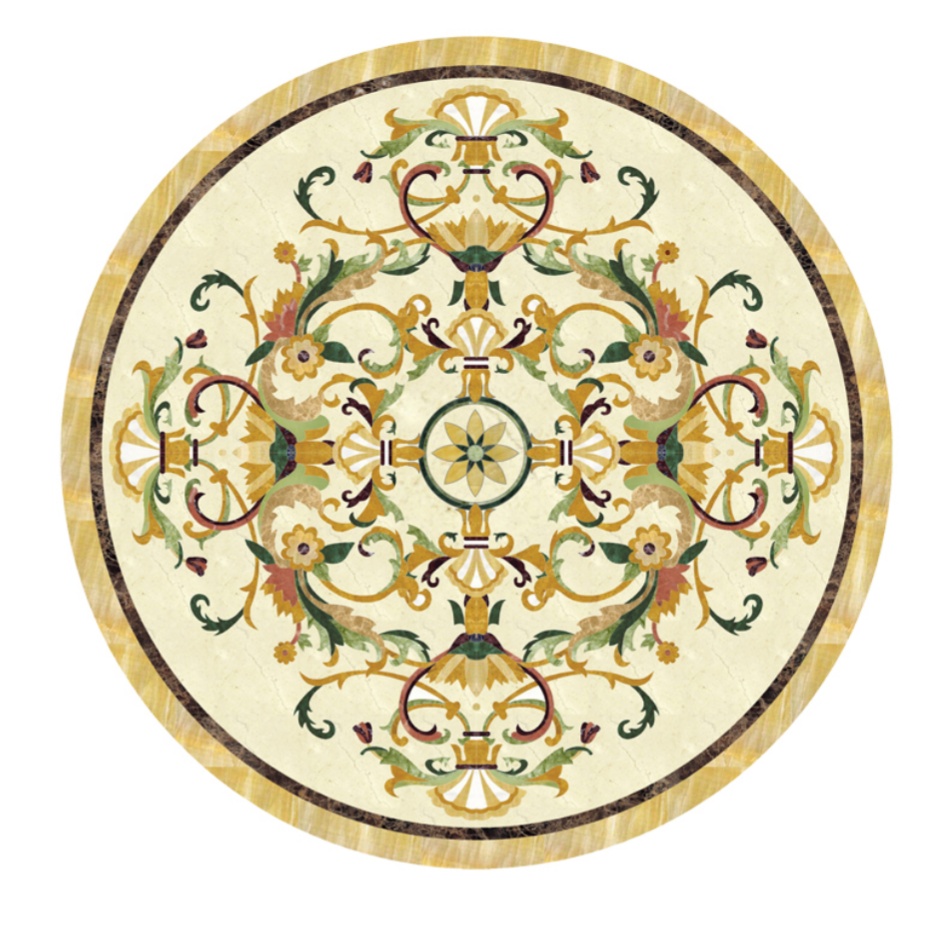 Marble Waterjet Medallion WM006