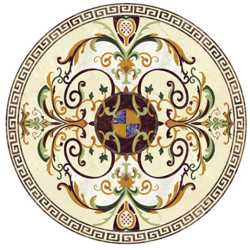 Marble Waterjet Medallion WM005