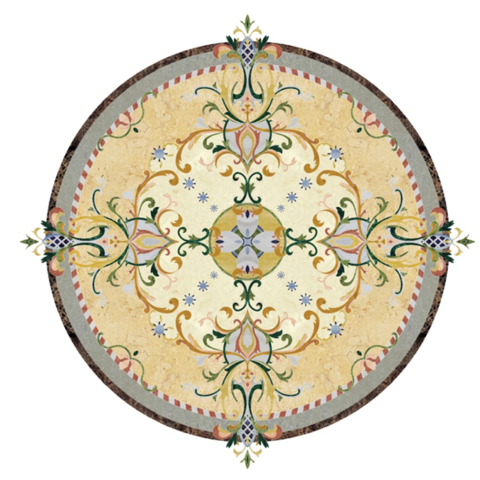 Marble Waterjet Medallion WM009