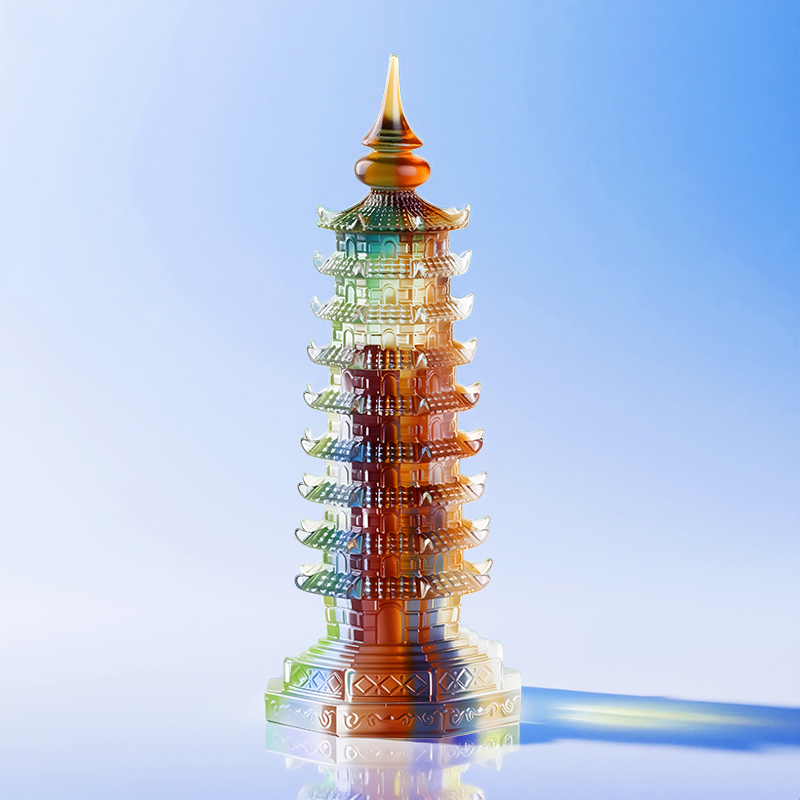 True ancient method glazed nine-story Wenchang Pagoda