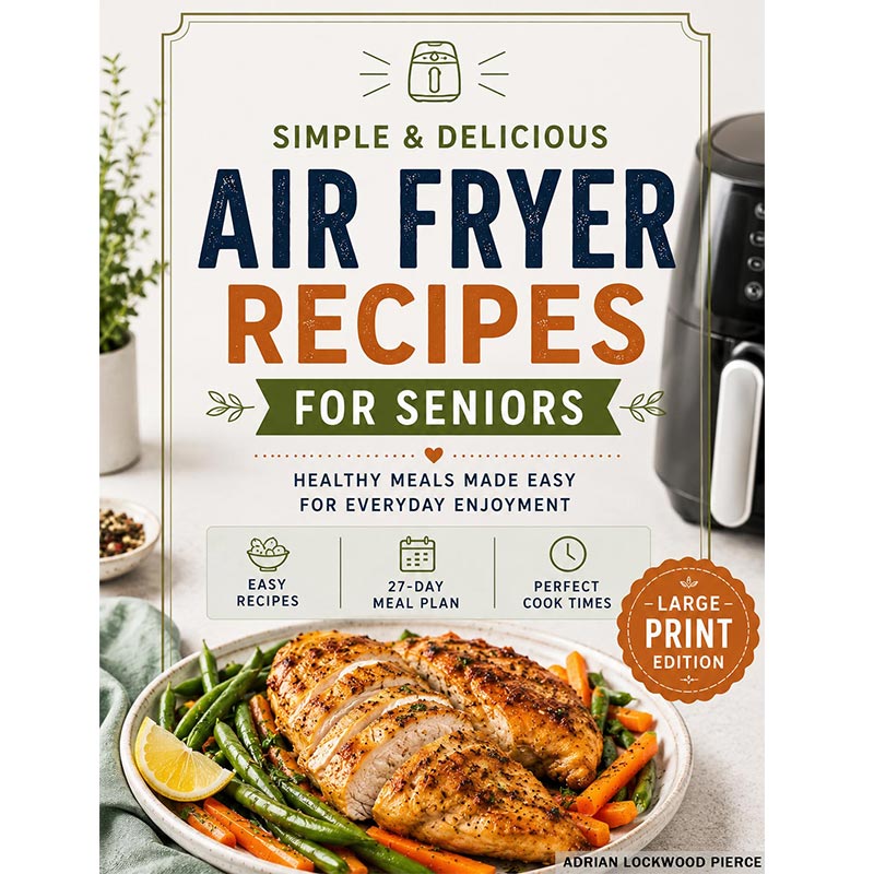 Air Fryer Cookbook for Seniors: 27-Day Healthy Meal Plan