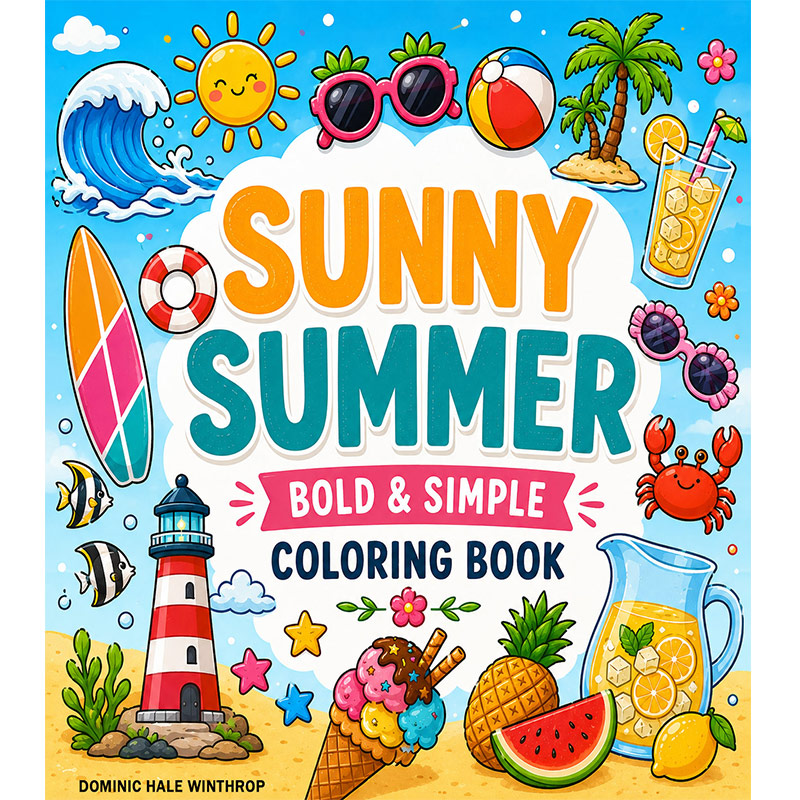 Cozy Summer Coloring: One Page, One Design – Blank to Bright