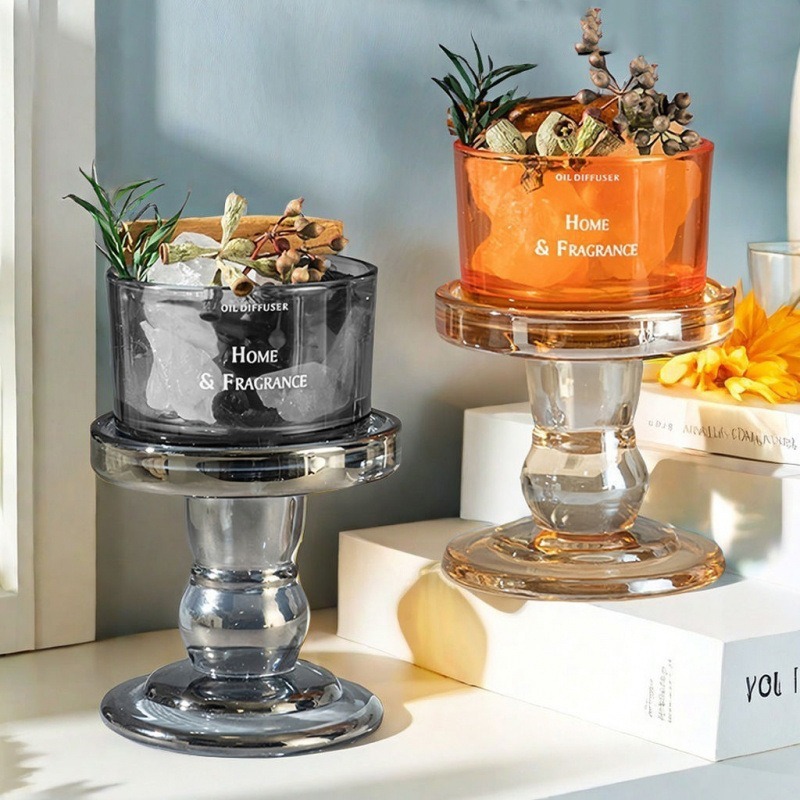 High-Value Glass Candle Holders/Flameless Aromatherapy Candlesticks