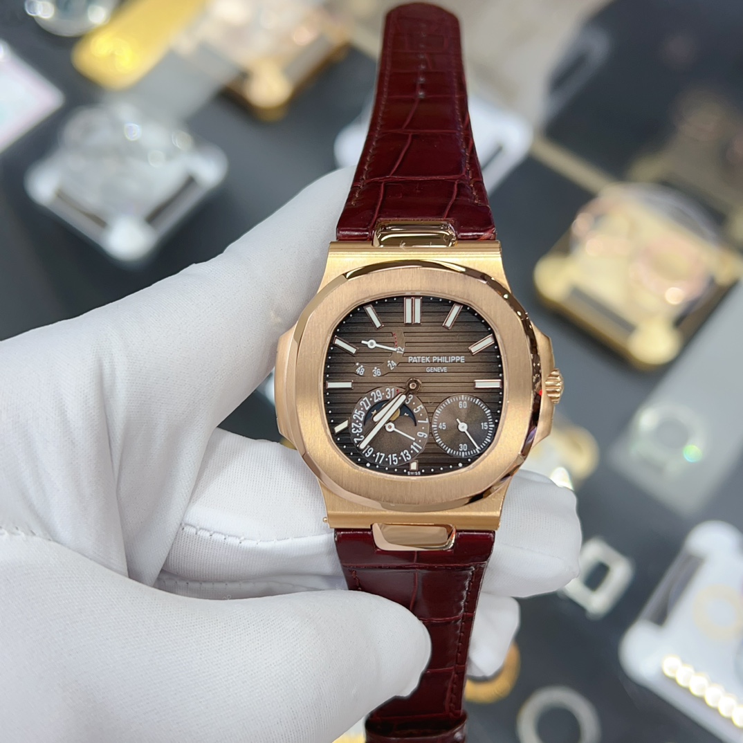 Patek Philippe [V3 Version] 18k rose gold plating with alligator leather strap