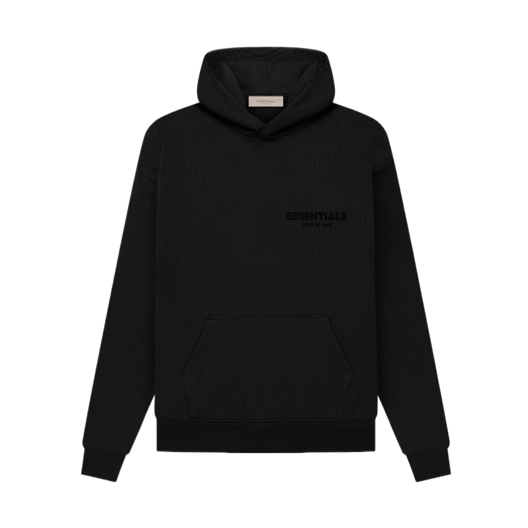 FOG essentials logo flocking printing hoodie