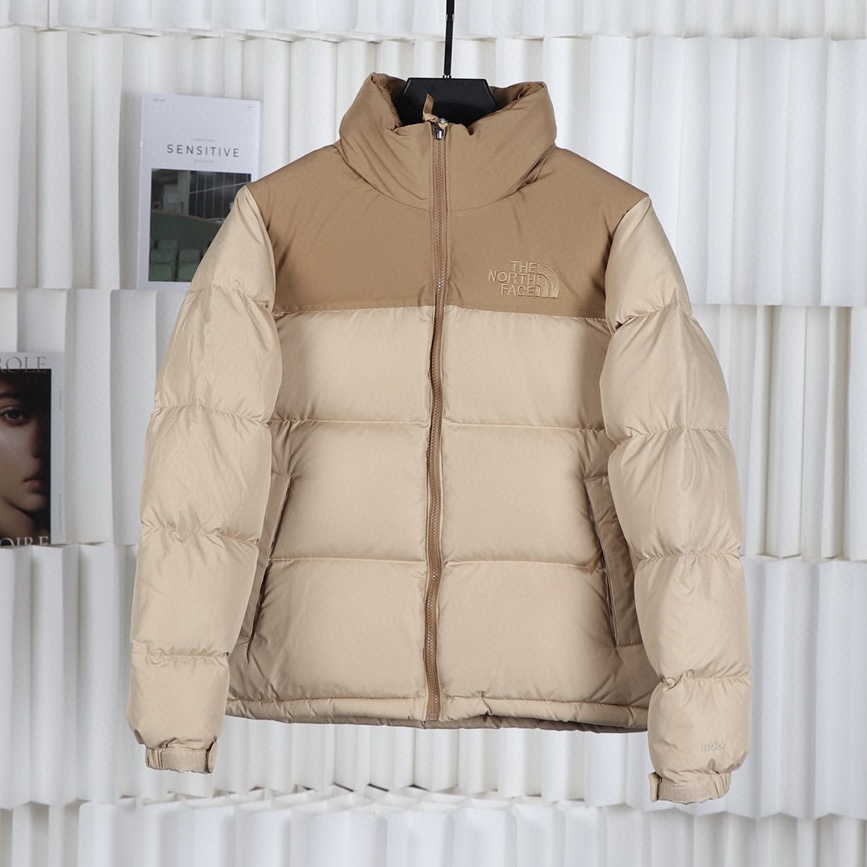 The North Face| Nuptse 1996 |Down Jacket_WHEAT-COLORED&SPLICING GREEN