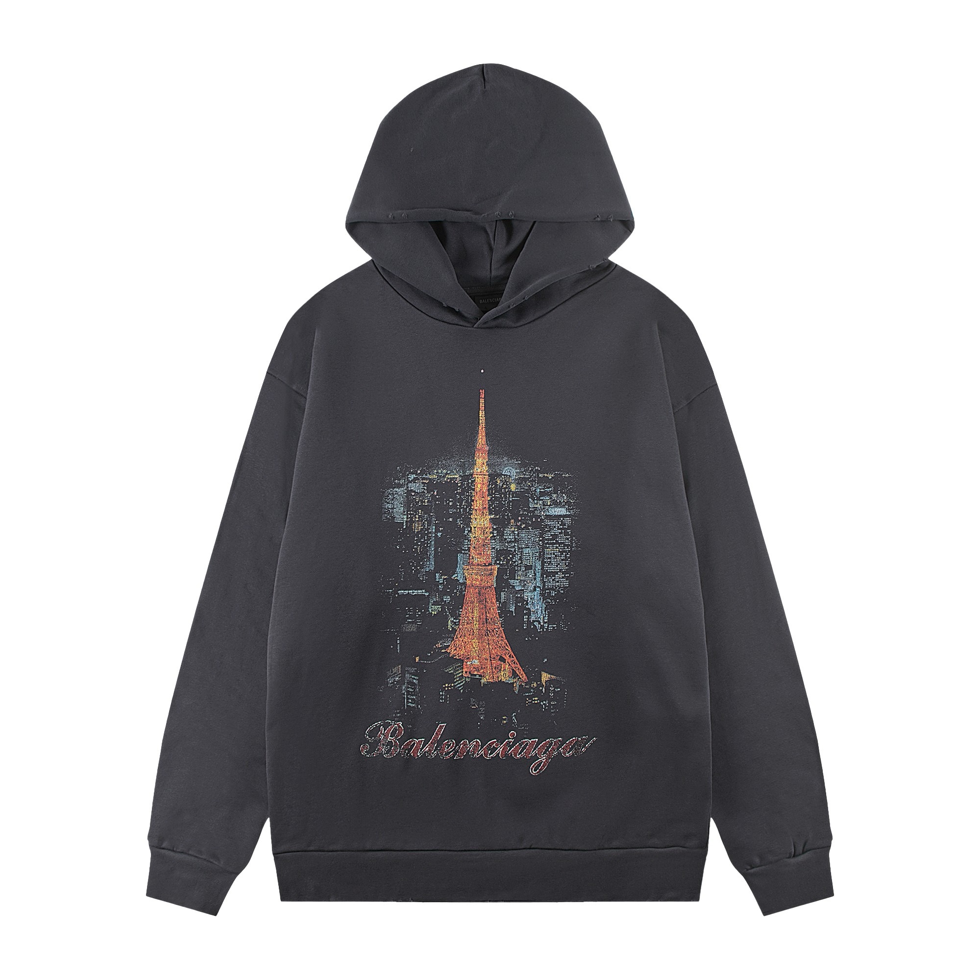 BALENCIAGA | Printed long sleeve Hooded