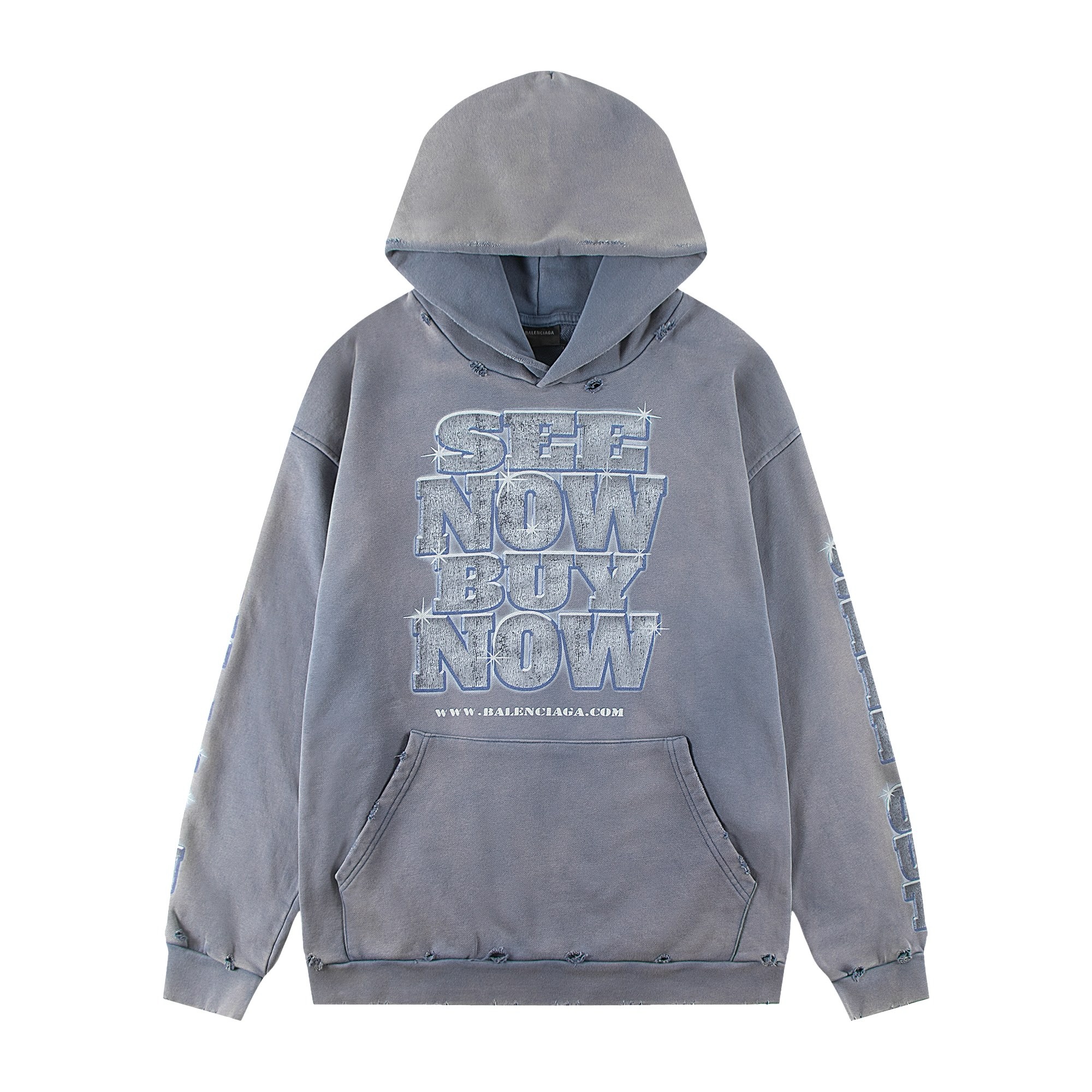 BALENCIAGA | Printed long sleeve Hooded