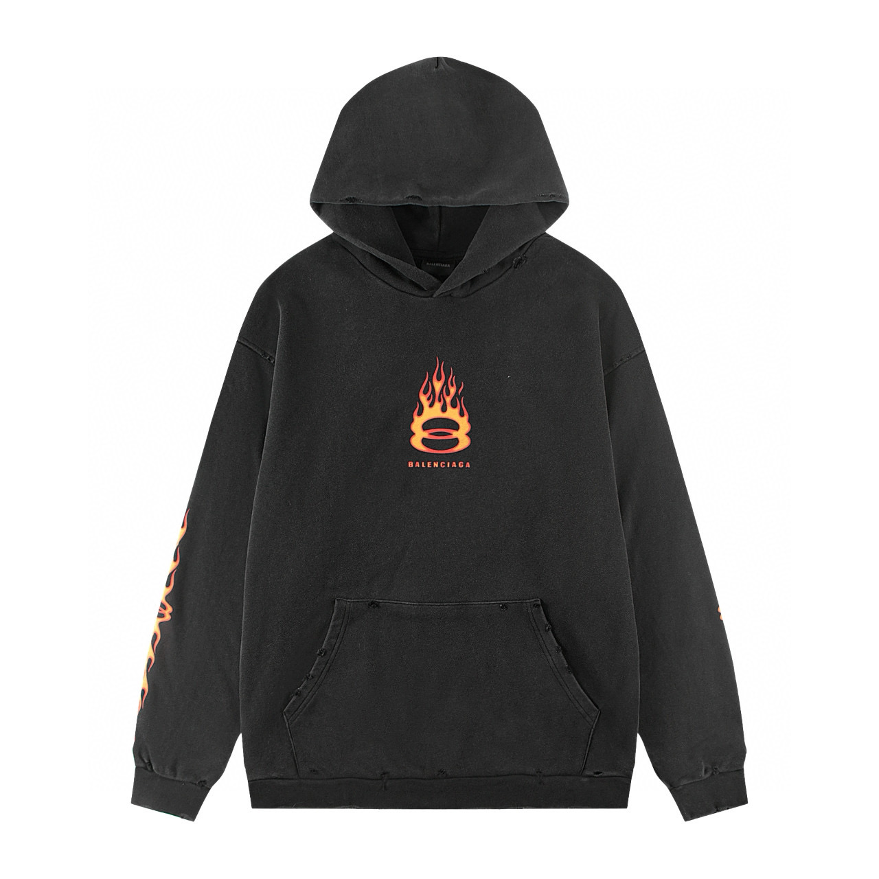 BALENCIAGA | Printed long sleeve Hooded