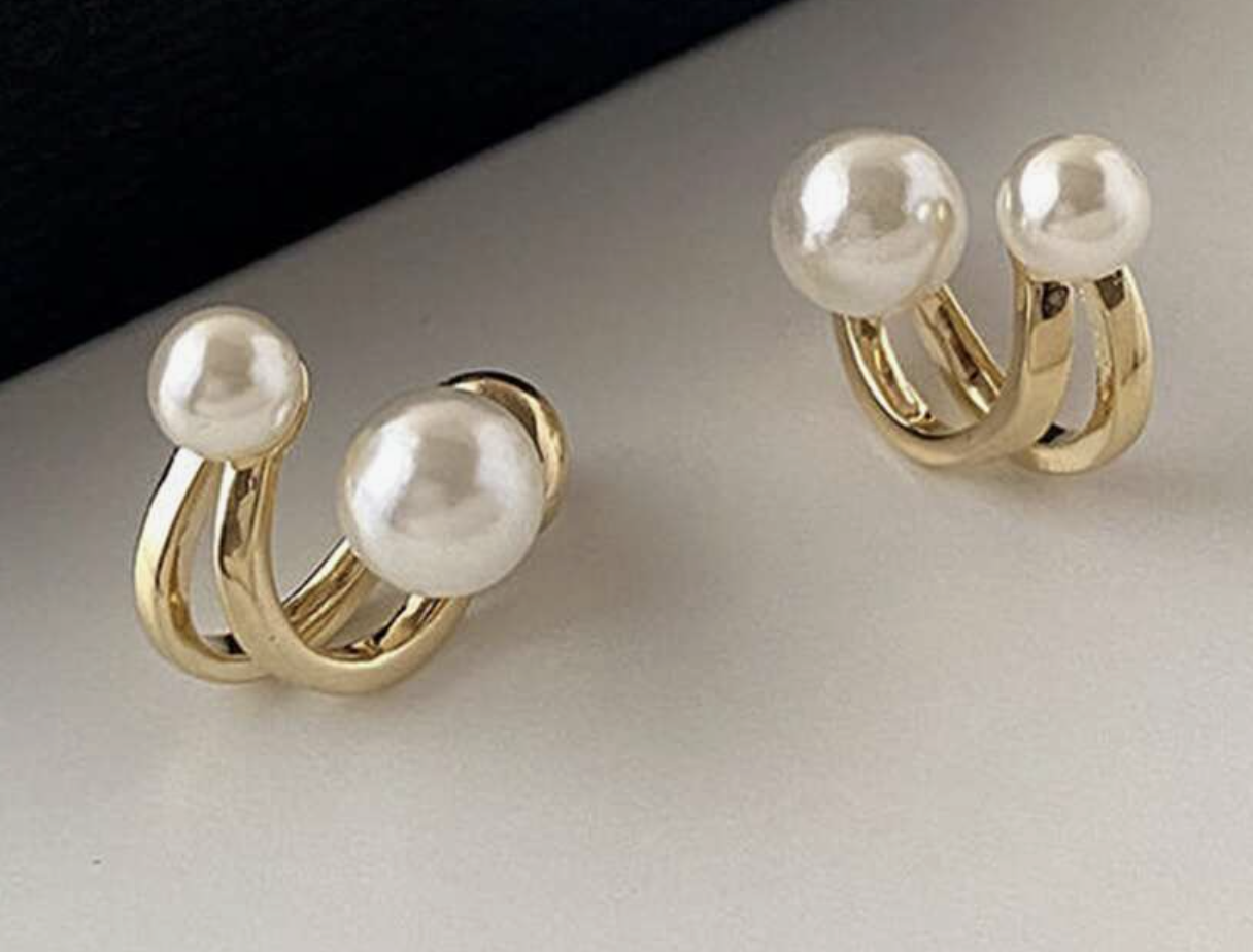 Pearl French Design Chic Stud Earrings