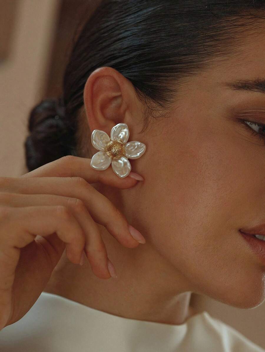 3D Flower Stud Earrings