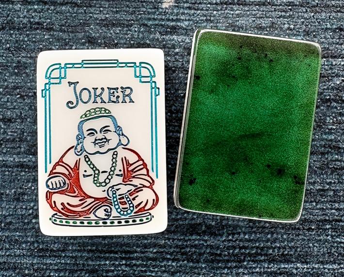Green Buddha acrylic mahjong, 36mm, 160 pieces, a must-have for family game night