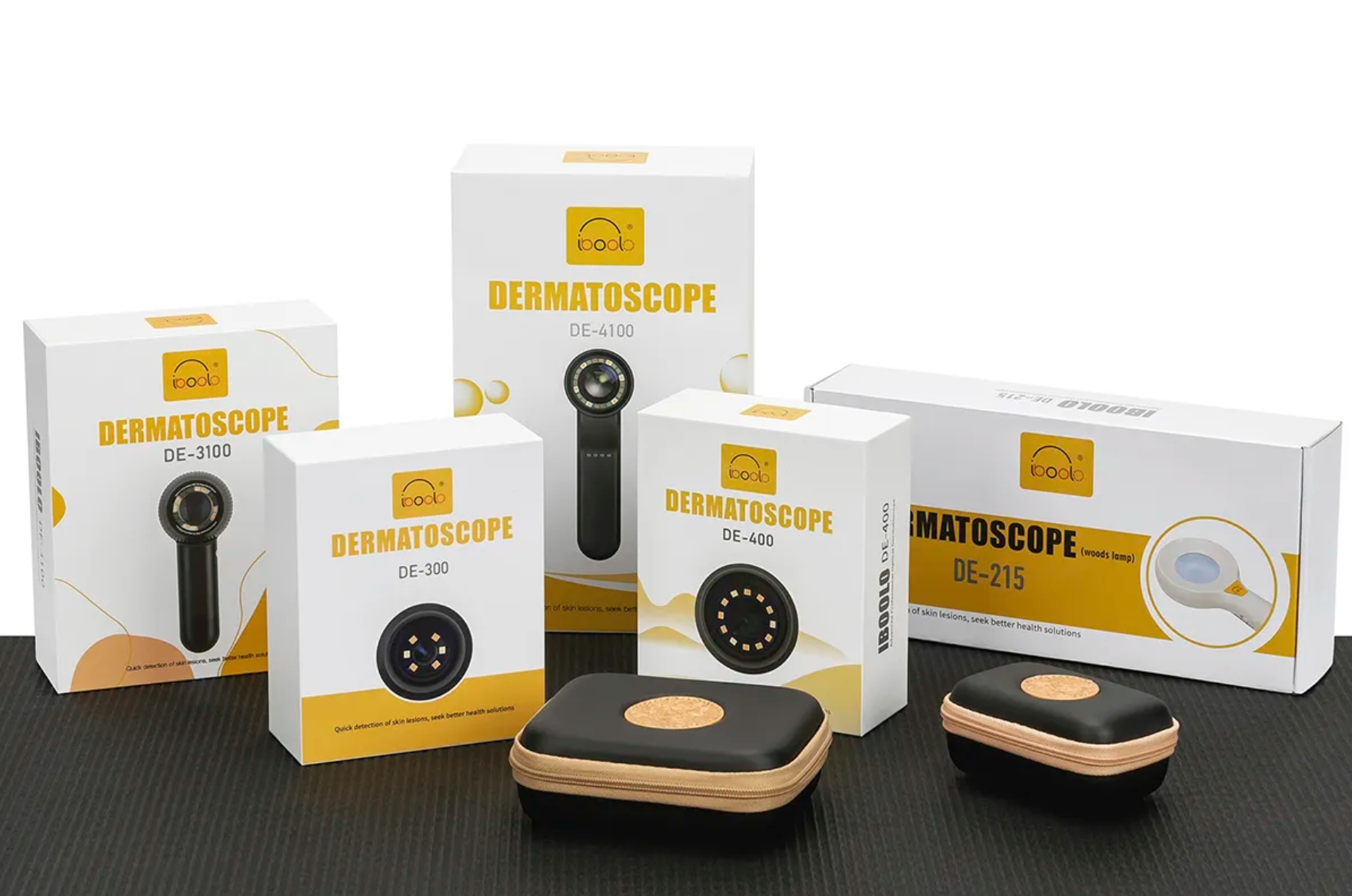 IBOOLO DE-4100 Pro Dermatoscope Enhanced Edition of IBOOLO DE-4100 Professional Handheld Dermatoscope Polarized 365NM UV Light