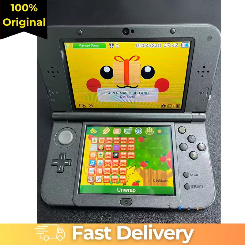 Original Nintendo New 3ds xl handheld game console with Dual IPS Screen, Black