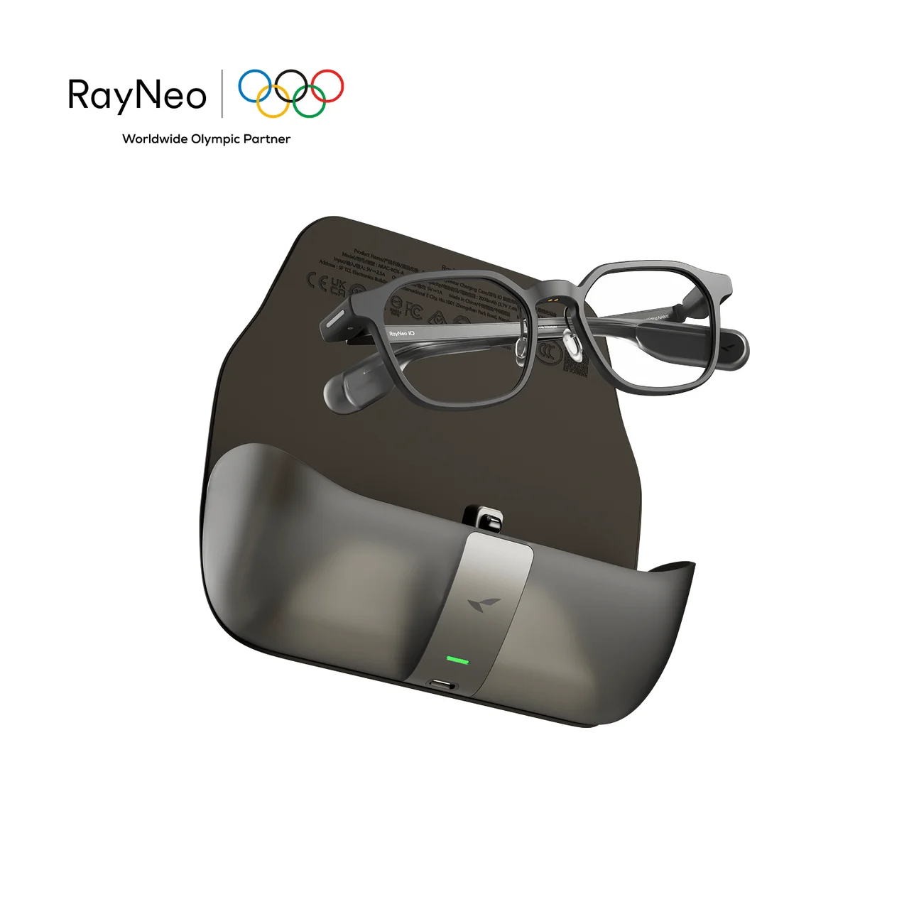 Global Version! RayNeo iO AI Smart Glasses AI Translation Glasses for 40 Languages Invisible Display Proactive AI Assistance Live AI Translation