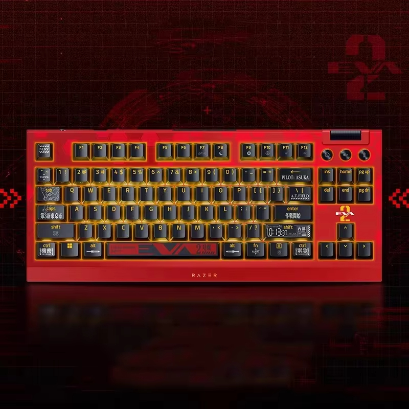 for Razer Evangelion EVA Edition BlackWidow V4 Tenkeyless HyperSpeed Wireless Hot-swappable Gaming Keyboard，in stock
