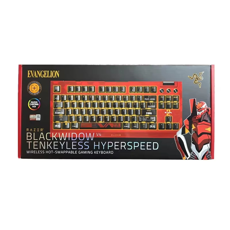 for Razer Evangelion EVA Edition BlackWidow V4 Tenkeyless HyperSpeed Wireless Hot-swappable Gaming Keyboard，in stock