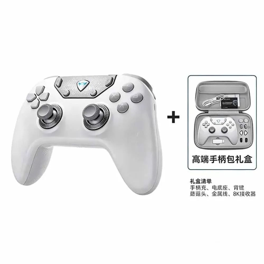 Machenike F1 Wireless Game Controller, 8K 3-Mode Connection, Hot Swap Micro Switch Custom Gamepad for PC Mobile TV Steam