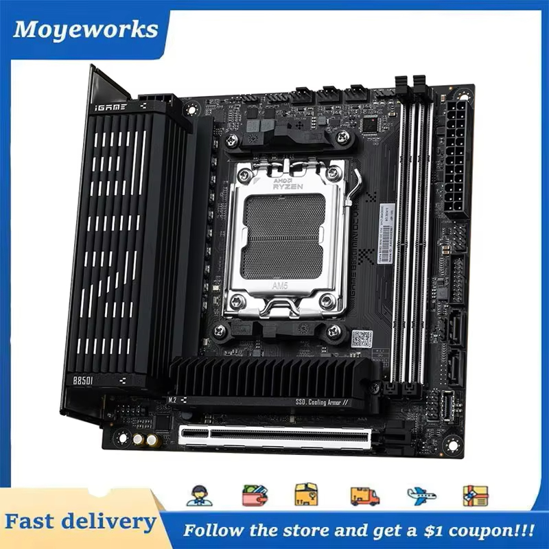 NEW Colorful iGame B850I MINI OC V14 Motherboard AMD B850 socket AM5, Dual PCIE 5.0 x4 x2, 5G + WIFI 7, DDR5 128GB DDR5 8800 MHz