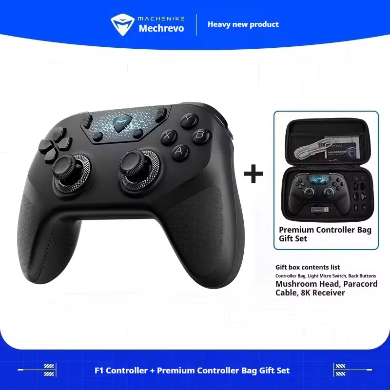 MACHENIKE F1 8K Three-mode Wireless Gamepad Gaming Controller TMR Joystick Body Sense Hot Swap Micro Switch/PC/Mobile/TV/Steam