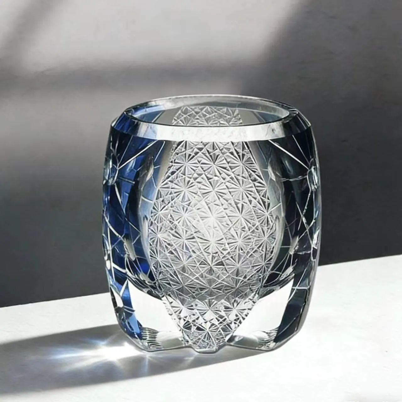 Blue Constellation Edo Kiriko Crystal Glass | Luxury Handmade Gift🎁