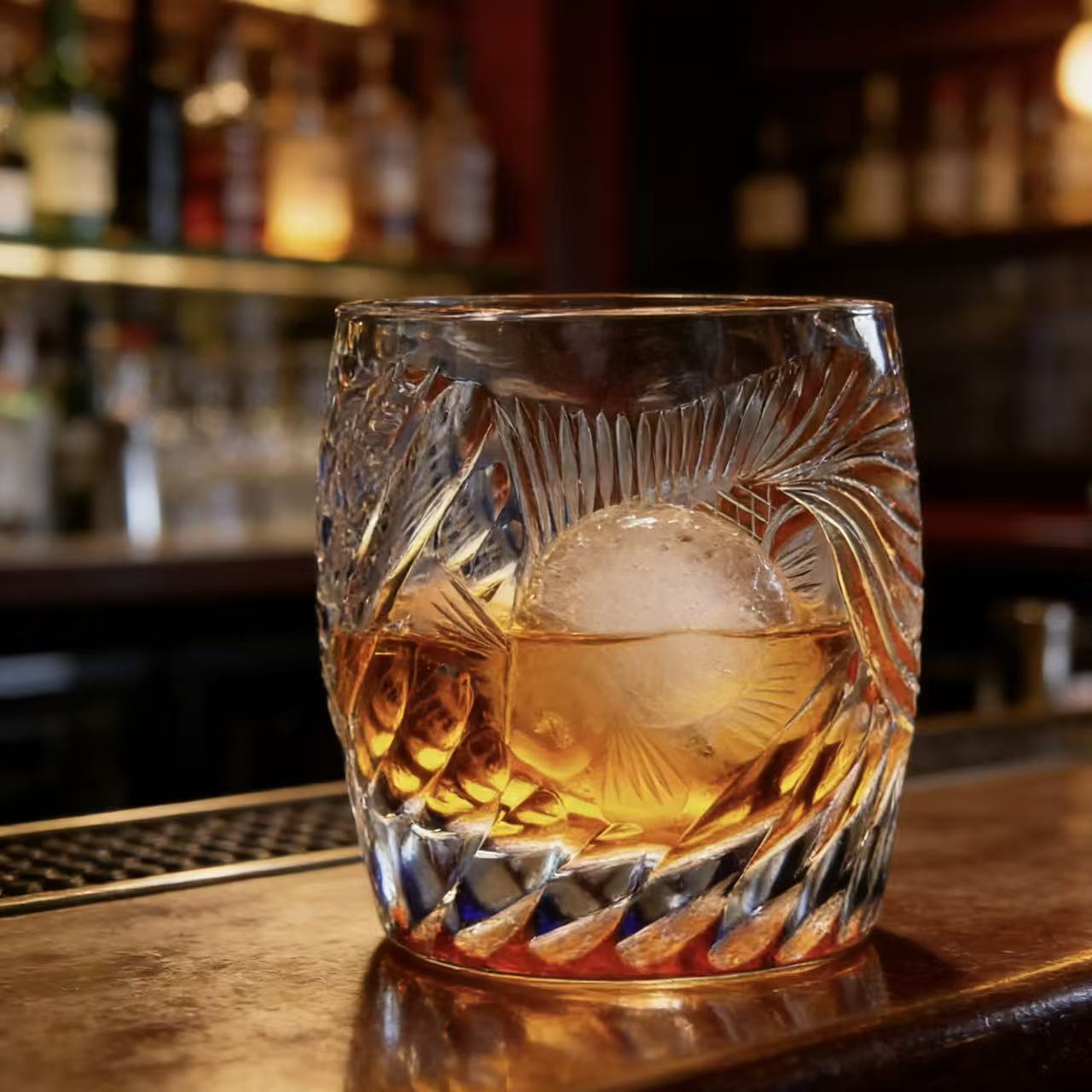 VSVEE Goldfish Edo Kiriko Whiskey Glass | Luxury Hand Cut Crystal Gift