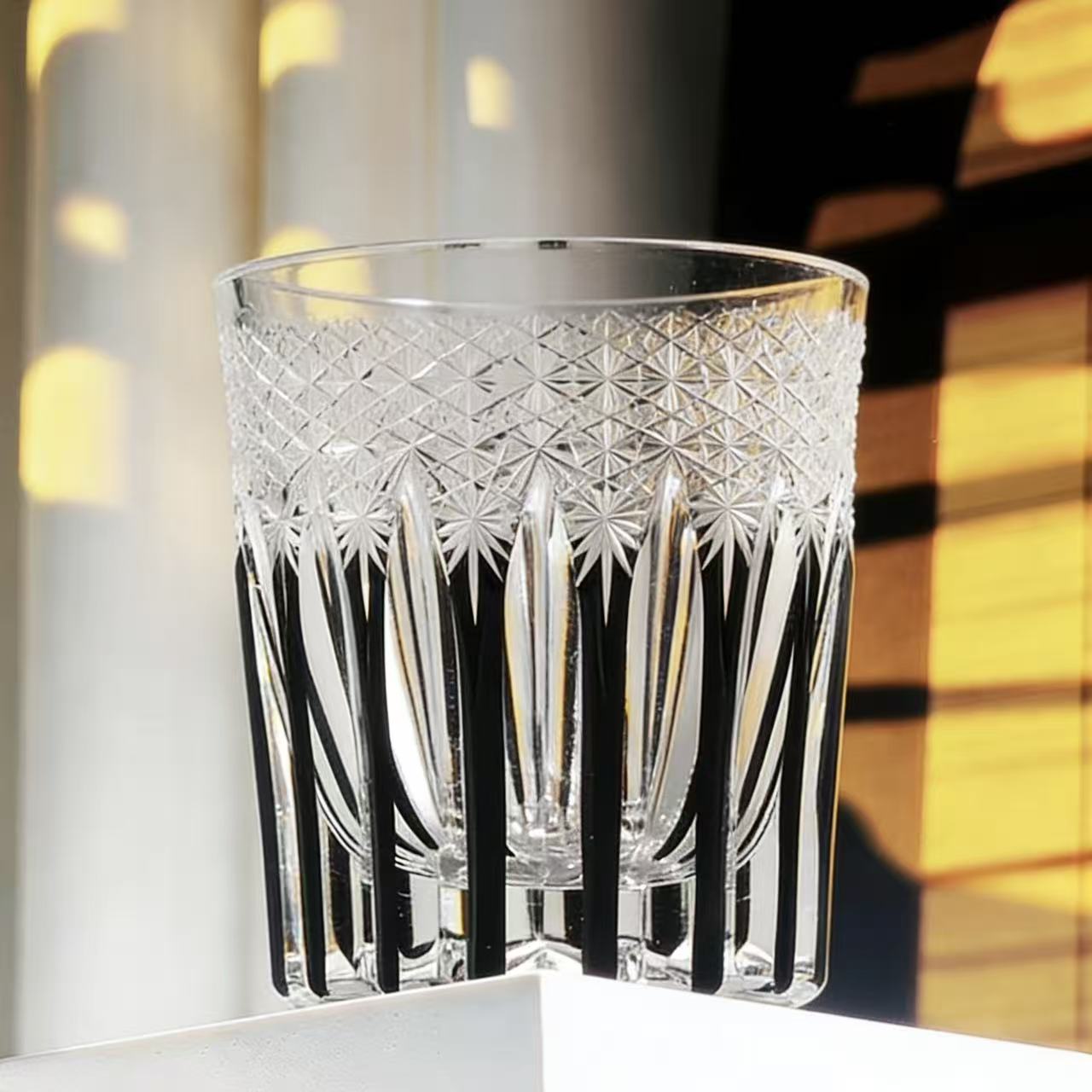 Clear Star Web Edo Kiriko Crystal Glass | Luxury Handmade Gift 