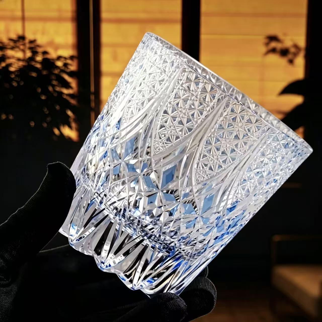 VSVEE Clear Edo Kiriko Whiskey Glass | Handcrafted Luxury Gift