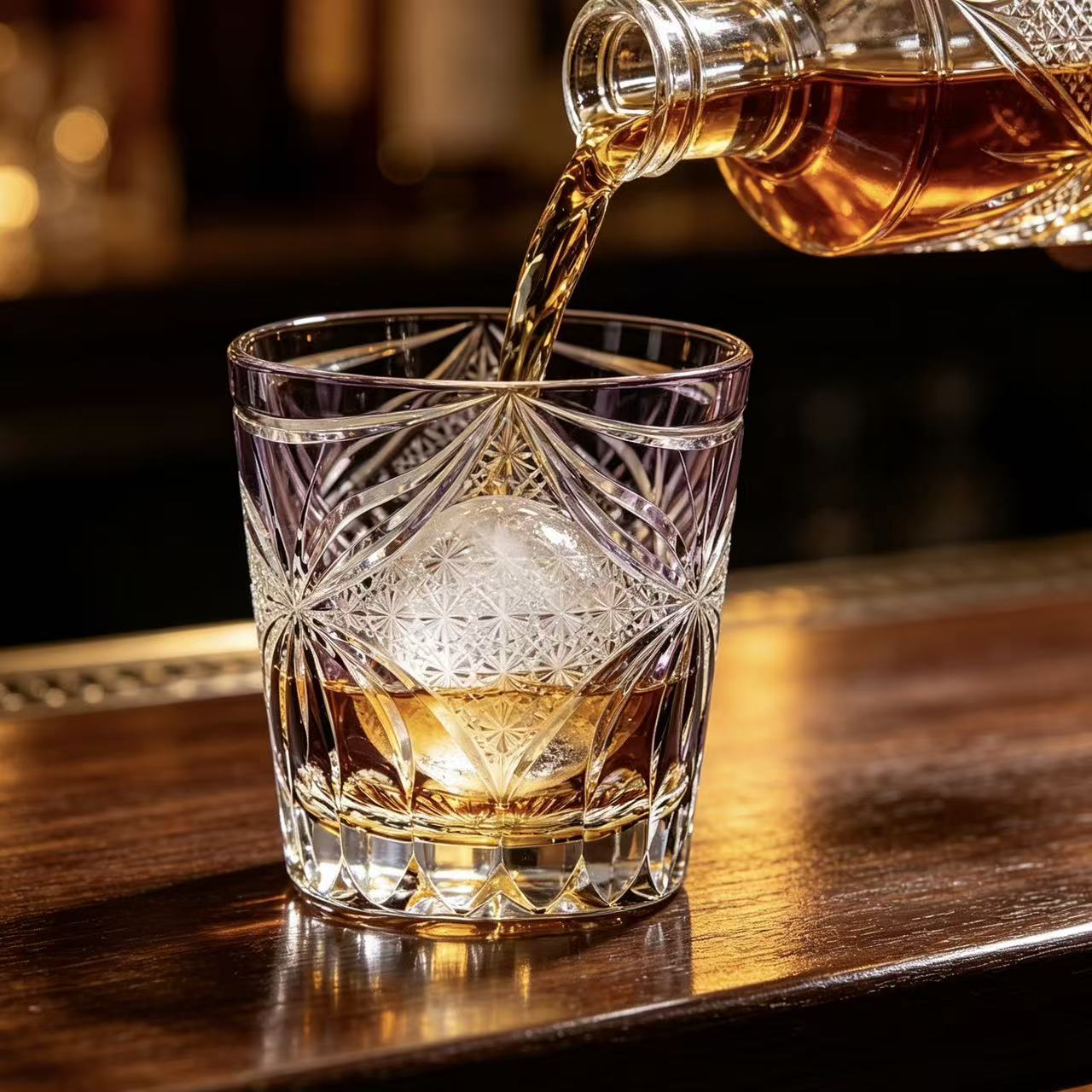 VSVEE Purple Butterfly Edo Kiriko Whiskey Glass | Luxury Crystal Gift