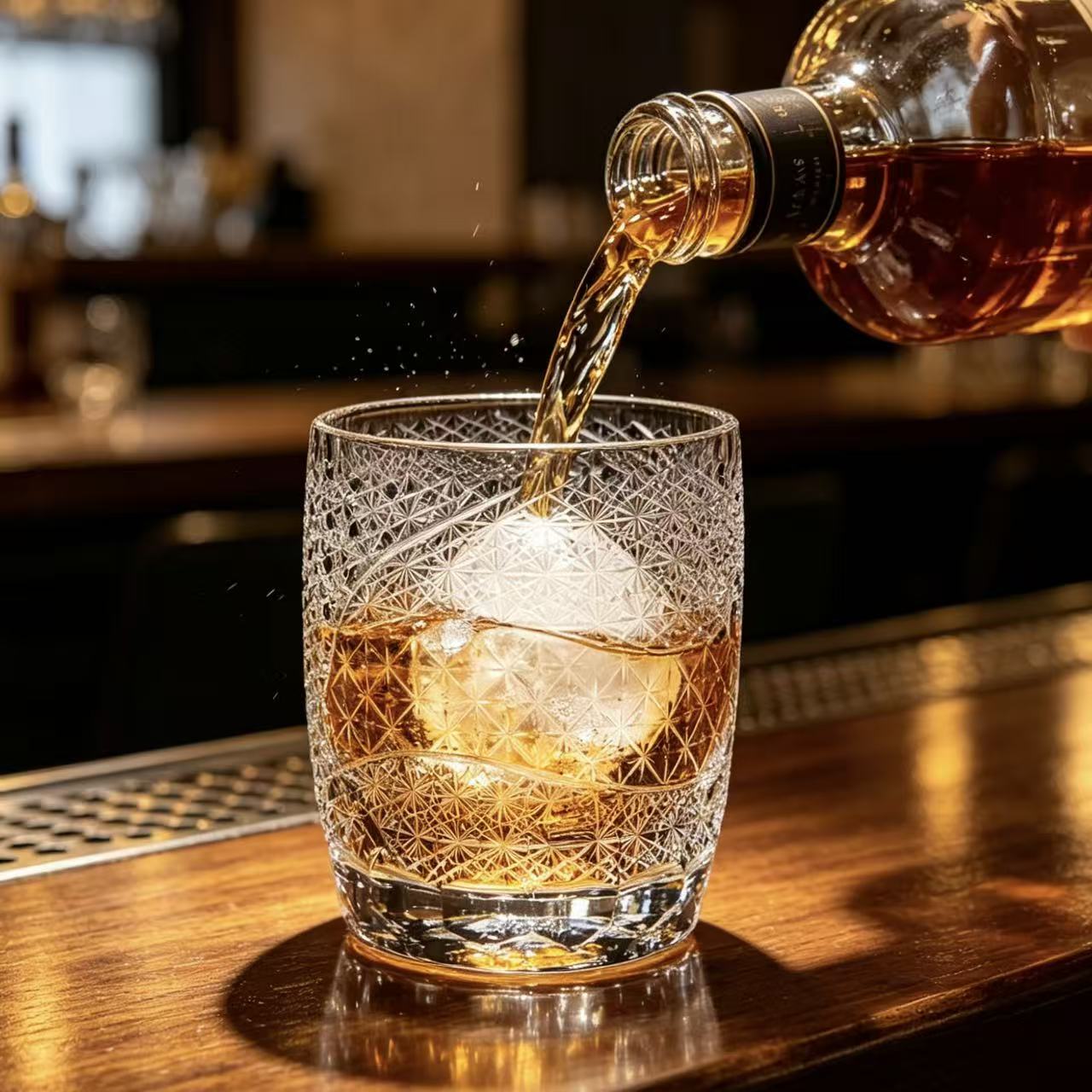 VSVEE Purple Triple Star Edo Kiriko Whiskey Glass | Luxury Crystal Gift