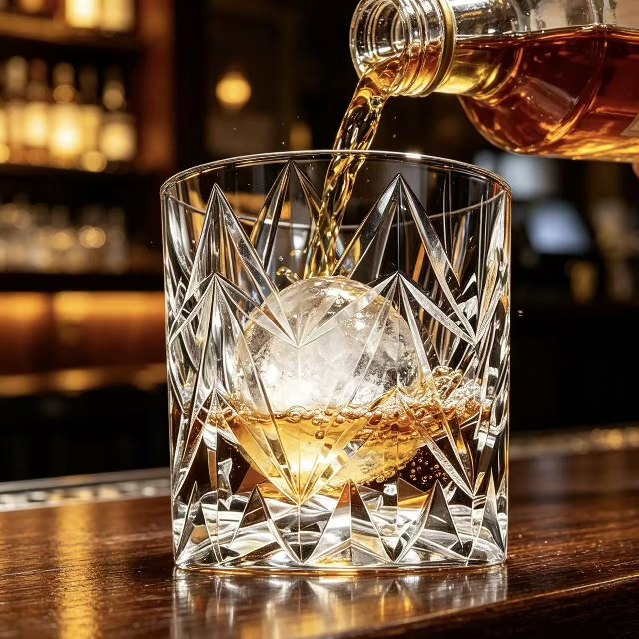 VSVEE Clear Diamond Spike Edo Kiriko Whiskey Glass | Handcrafted Gift