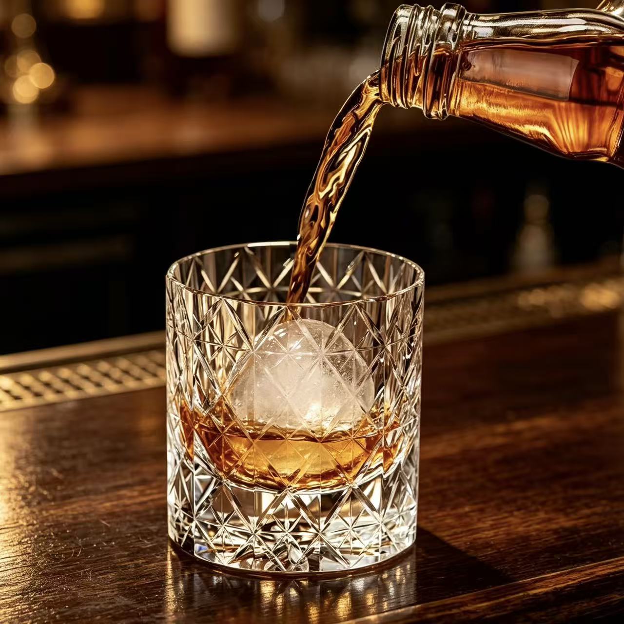 VSVEE Clear Edo Kiriko Whiskey Glass | Luxury Hand Cut Crystal Gift