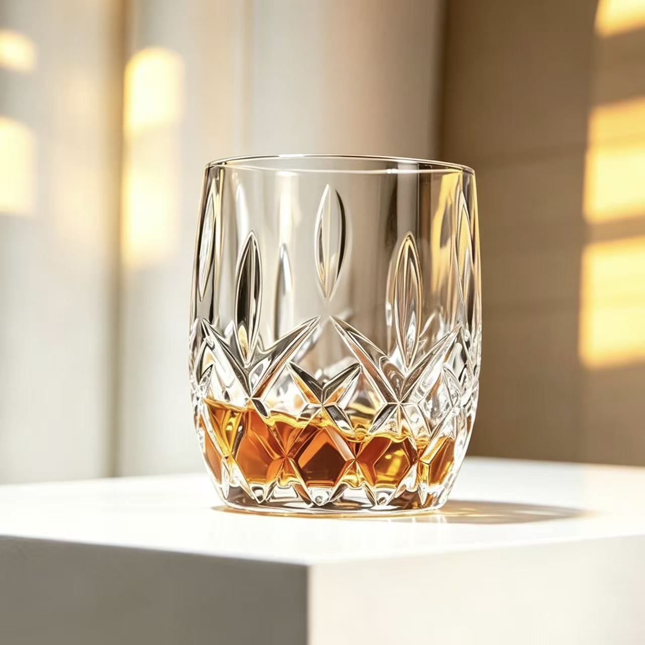 VSVEE Clear Diamond Cut Edo Kiriko Whiskey Glass | Luxury Crystal Gift