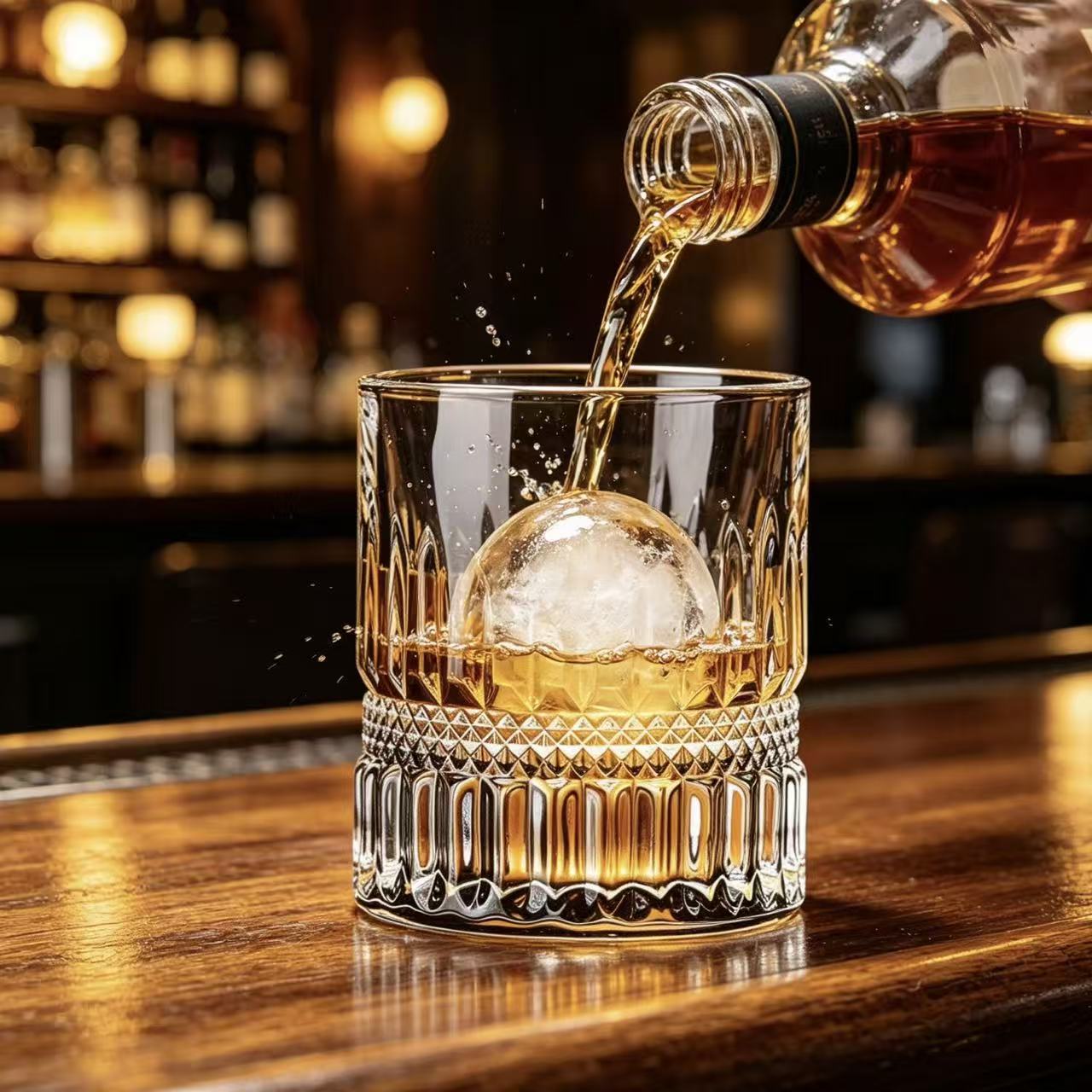 VSVEE Tiered Diamond Vertical Cut Edo Kiriko Whiskey Glass | Luxury Crystal Gift