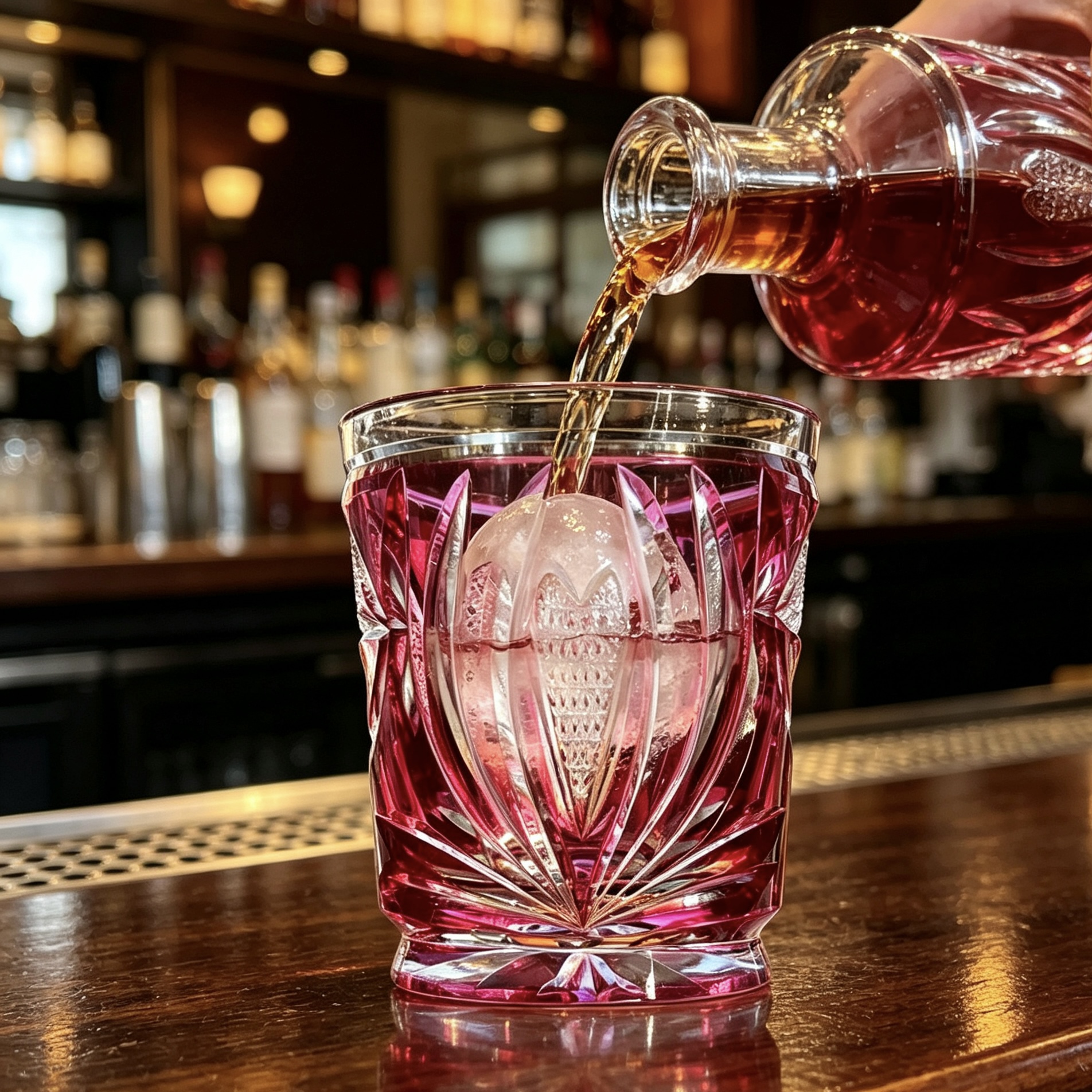 VSVEE Pink Heart Hand-Cut Whiskey Glass | Luxury Crystal Gift